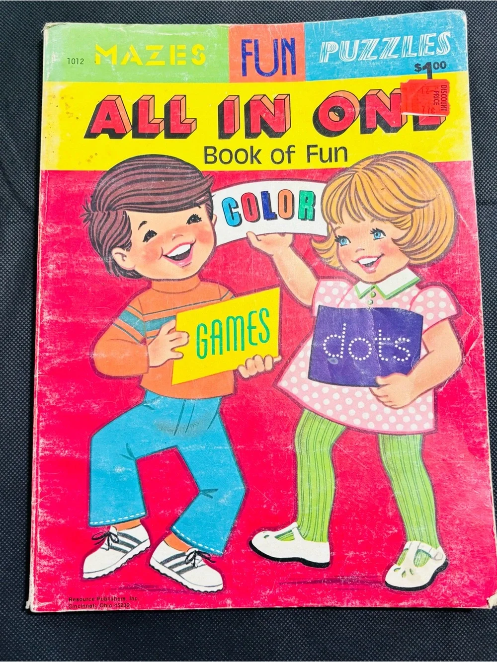 Vintage All In One Coloring Book Of Fun 1970’s Resource Publishers, Ohio